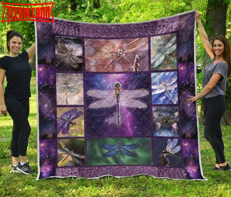 Dragon Fly Love Me Or Not 3D Quilt Blanket