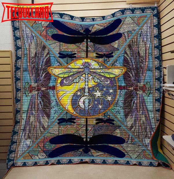 Dragonfly 3D Customized Quilt Blanket