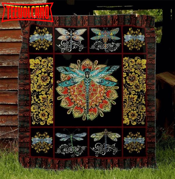 Dragonfly A Million Dreams Christmas Gift 3D Quilt Blanket