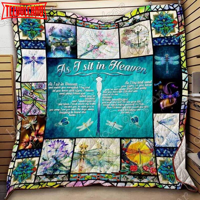 Dragonfly Assit In Heaven Christmas Gift 3D Quilt Blanket