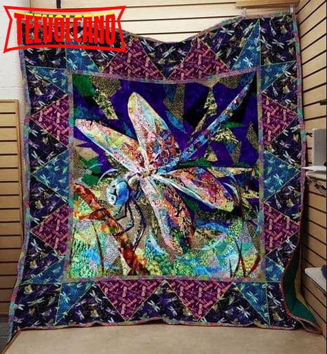 Dragonfly By Your Flight 3D Quilt Blanket