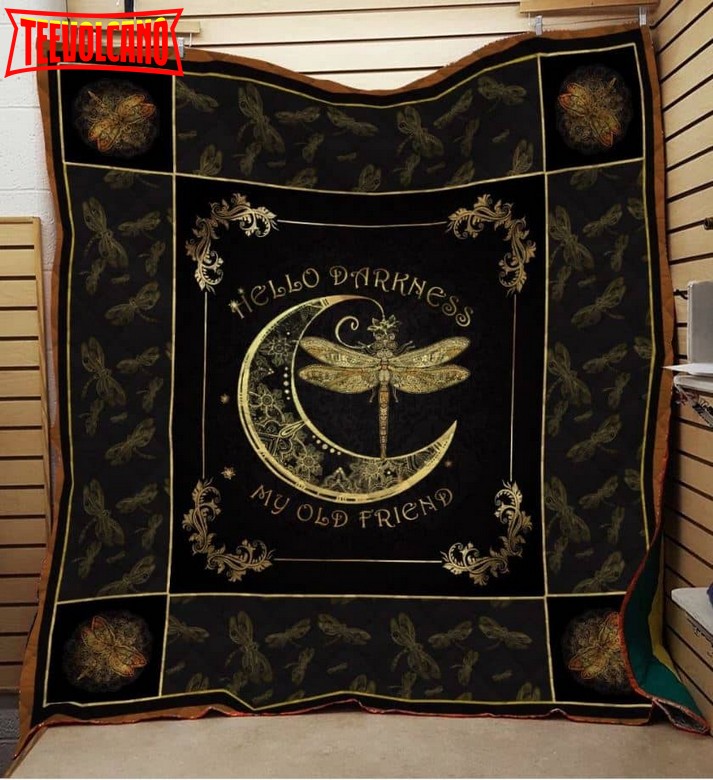 Dragonfly Dark Dragonfly 3D Quilt Blanket