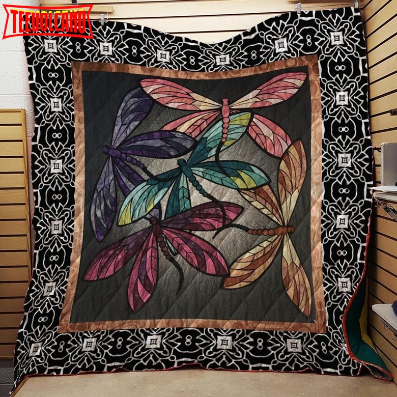 Dragonfly Five Colors 3D Quilt Blanket