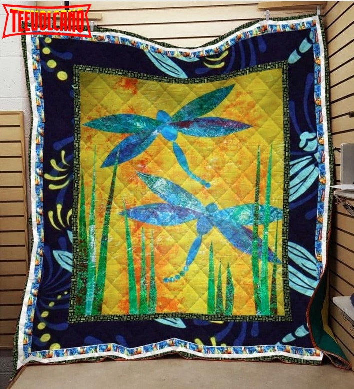 Dragonfly Fly With Me 3D Quilt Blanket