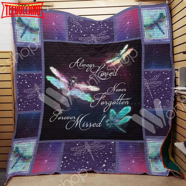 Dragonfly Forever Missed 3D Quilt Blanket