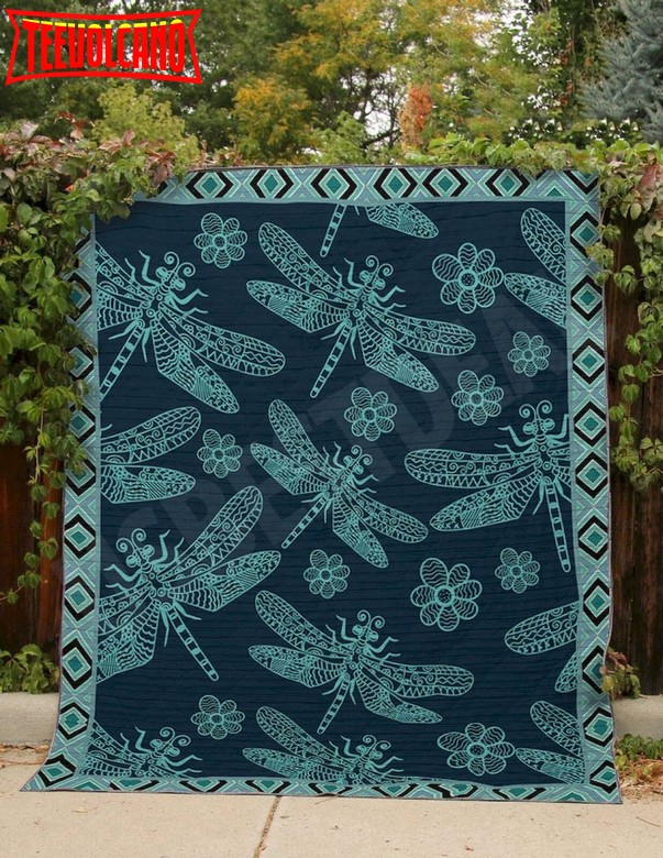 Dragonfly Freedom Dream 3D Quilt Blanket