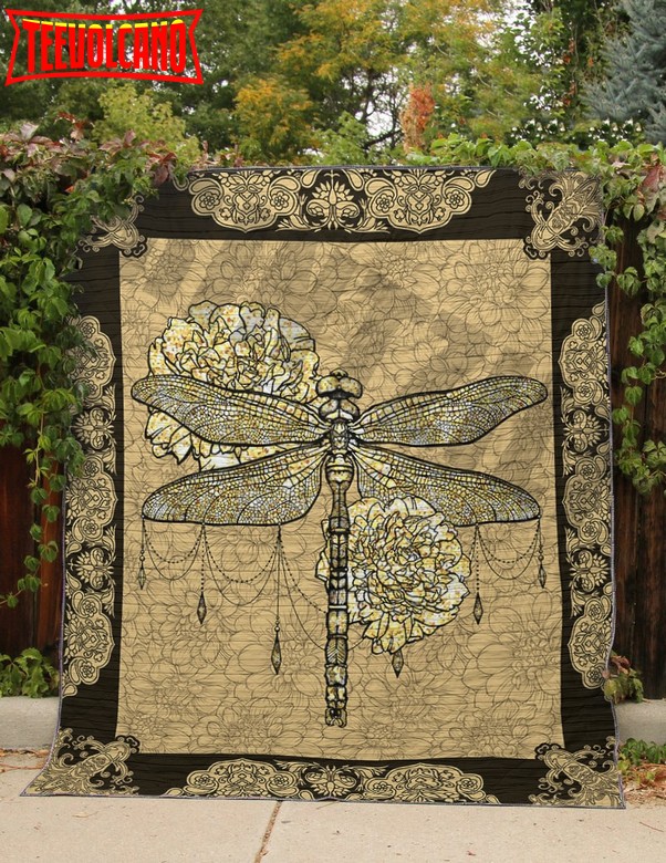 Dragonfly Hello Hello Sunshine Christmas Gift 3D Quilt Blanket