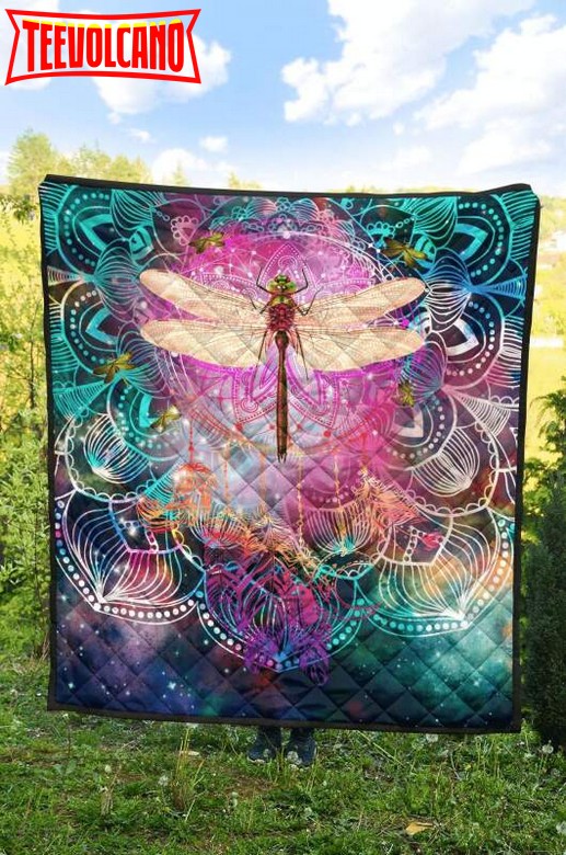 Dragonfly Real And True Christmas Gift 3D Quilt Blanket