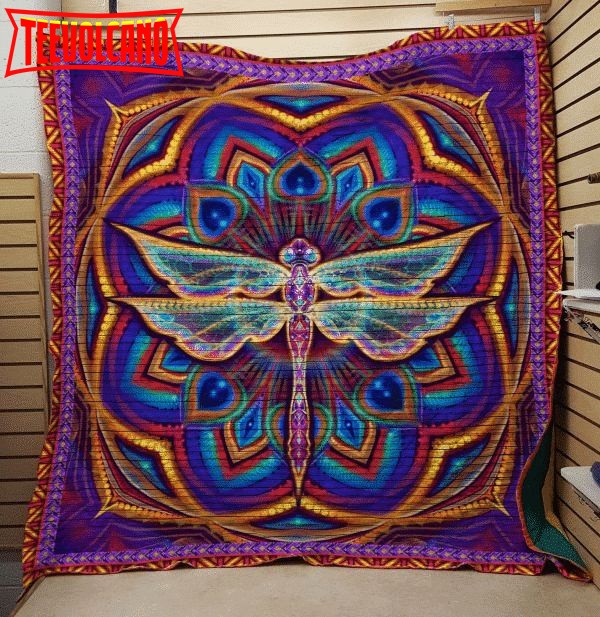 Dragonfly Think Twice Df Christmas Gift 3D Quilt Blanket