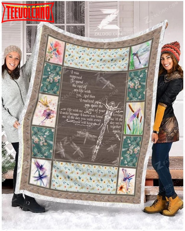 Dragonfly Together Again Christmas Gift 3D Quilt Blanket