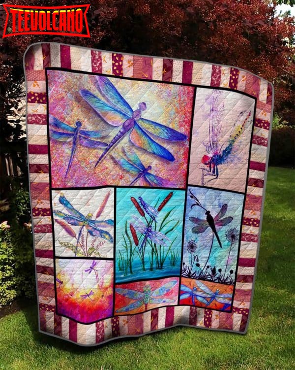 Dragonfly Up To Paradise Christmas Gift 3D Quilt Blanket