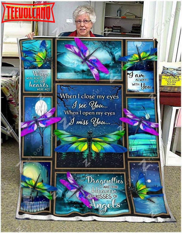 Dragonfly When Close My Eyessee Youmiss You 3D Quilt Blanket