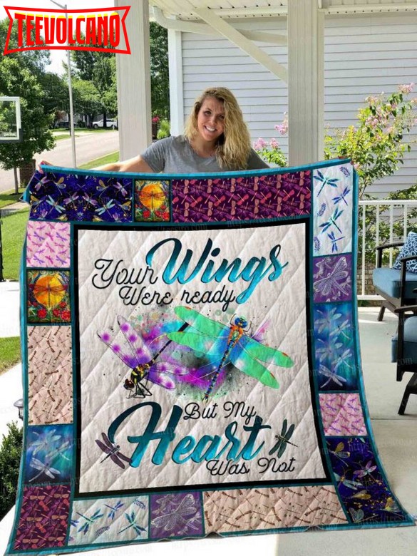 Dragonfly Wings Ready, Heart Not Yet Christmas 3D Quilt Blanket