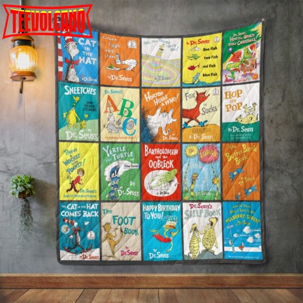 Dr.Seuss Books 3D Customized Quilt Blanket