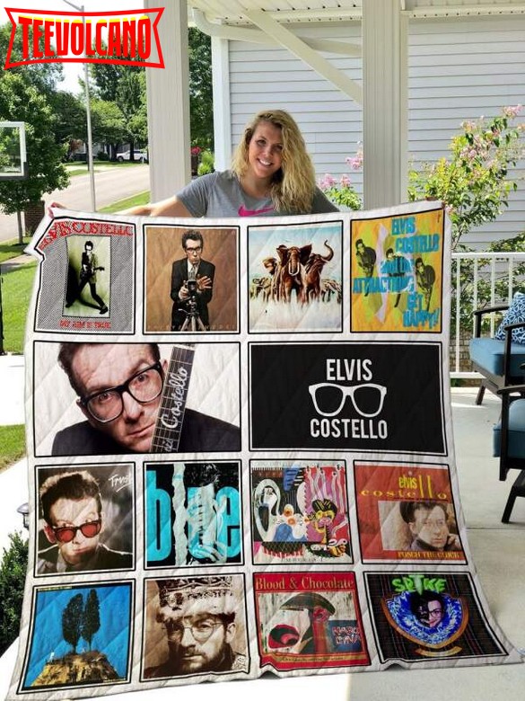 Elvis Costello Customize Quilt Blanket