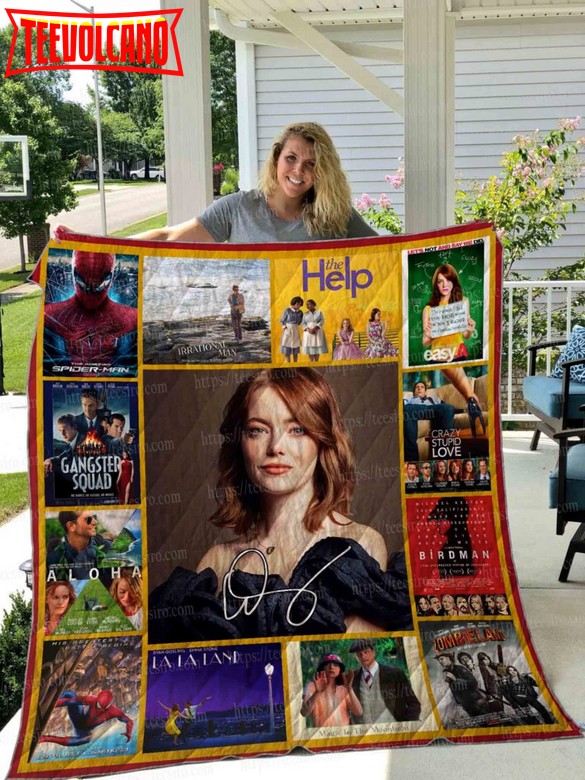 Emma Stone 3D Quilt Blanket