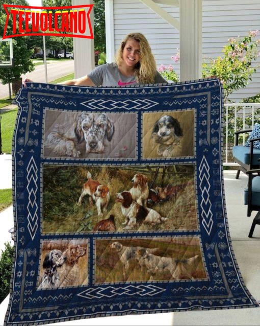 English Setter 3D Customized Quilt Blanket