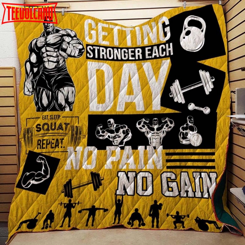 Exercise To Get Strong 3D Customized Quilt Blanket