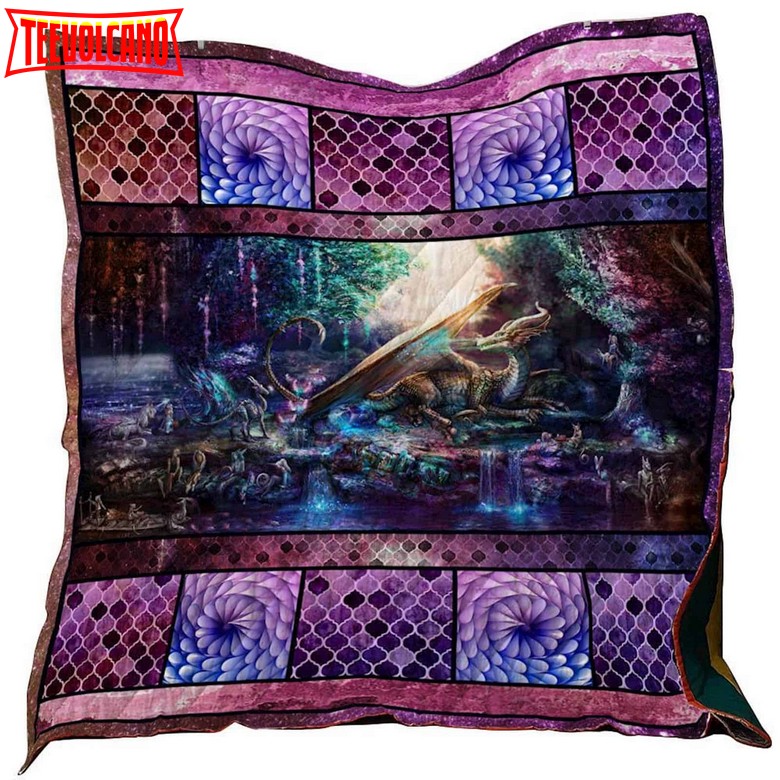 Fantasy Dragon Washable 3D Customized Quilt Blanket