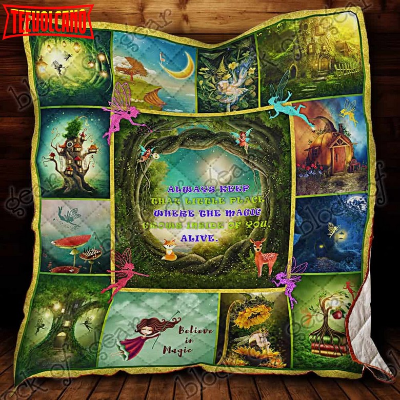 Fantasy Magic World 3D Quilt Blanket