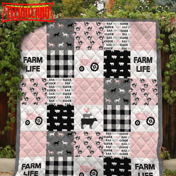 Farm Life Printing 3D Customized Quilt Blanket