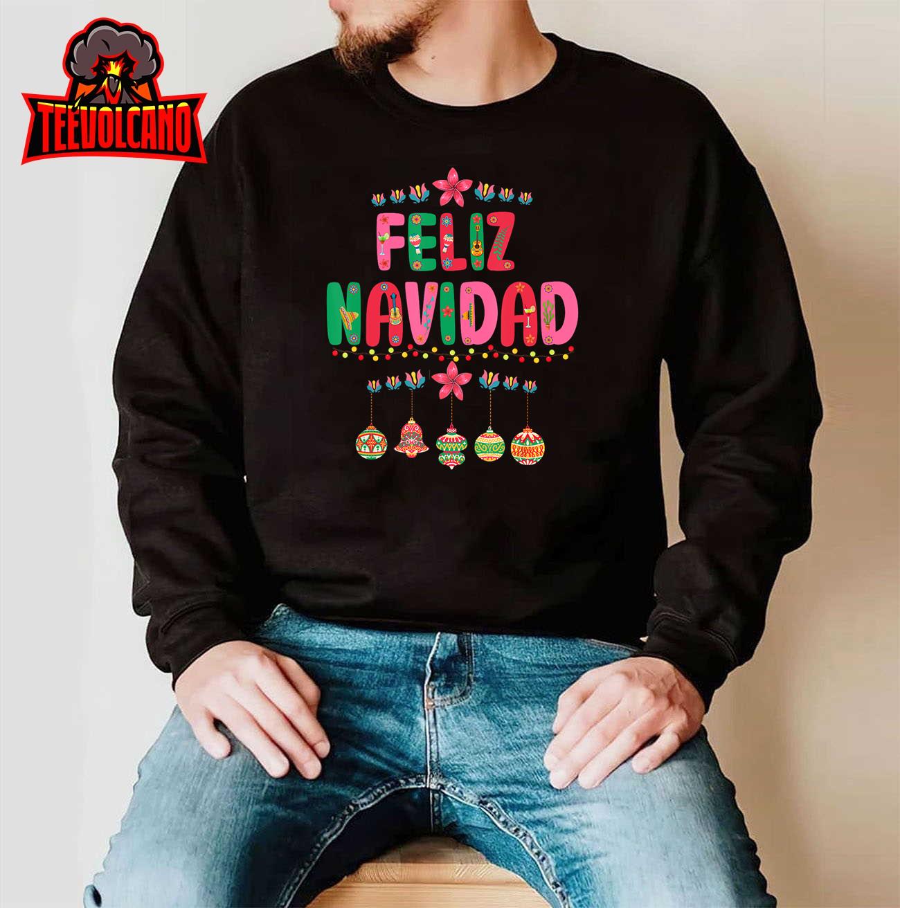 Feliz Navidad Mexican Christmas Funny Xmas Lights Decoration T-Shirt