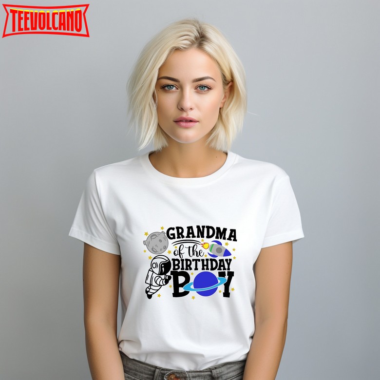 Grandma Of The Birthday Boy Shirt, Astronaut Birthday T-Shirt