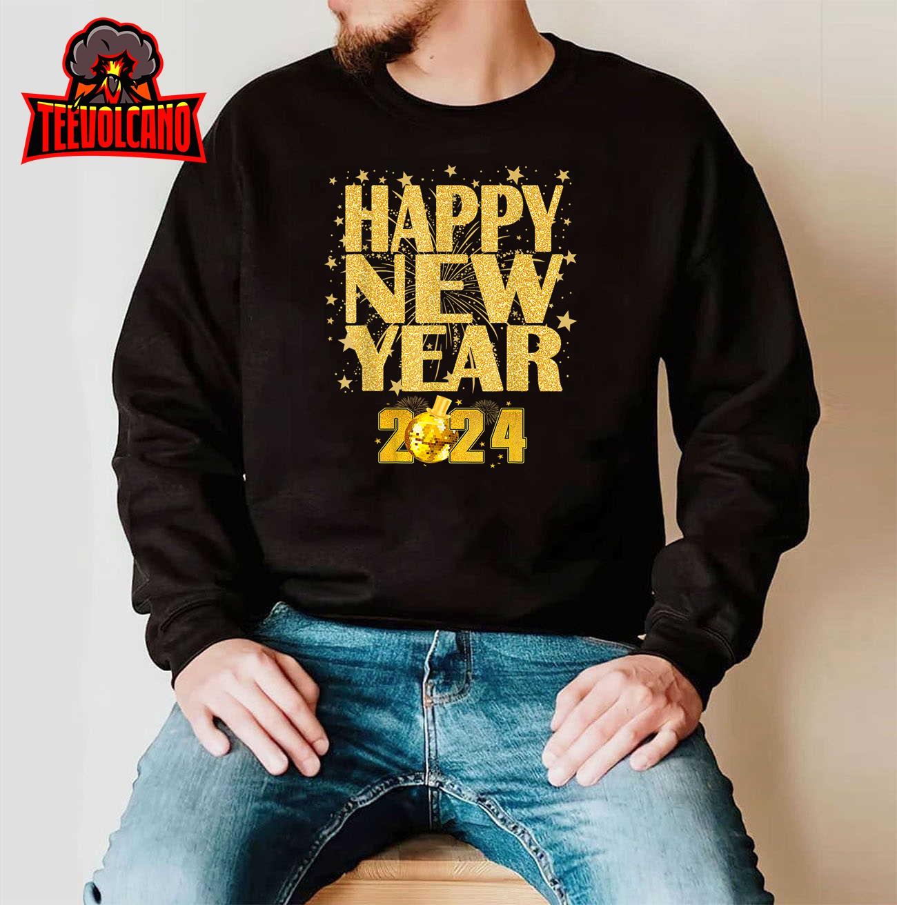 Happy New Year 2024 New Years Eve Party Countdown Fireworks T-Shirt