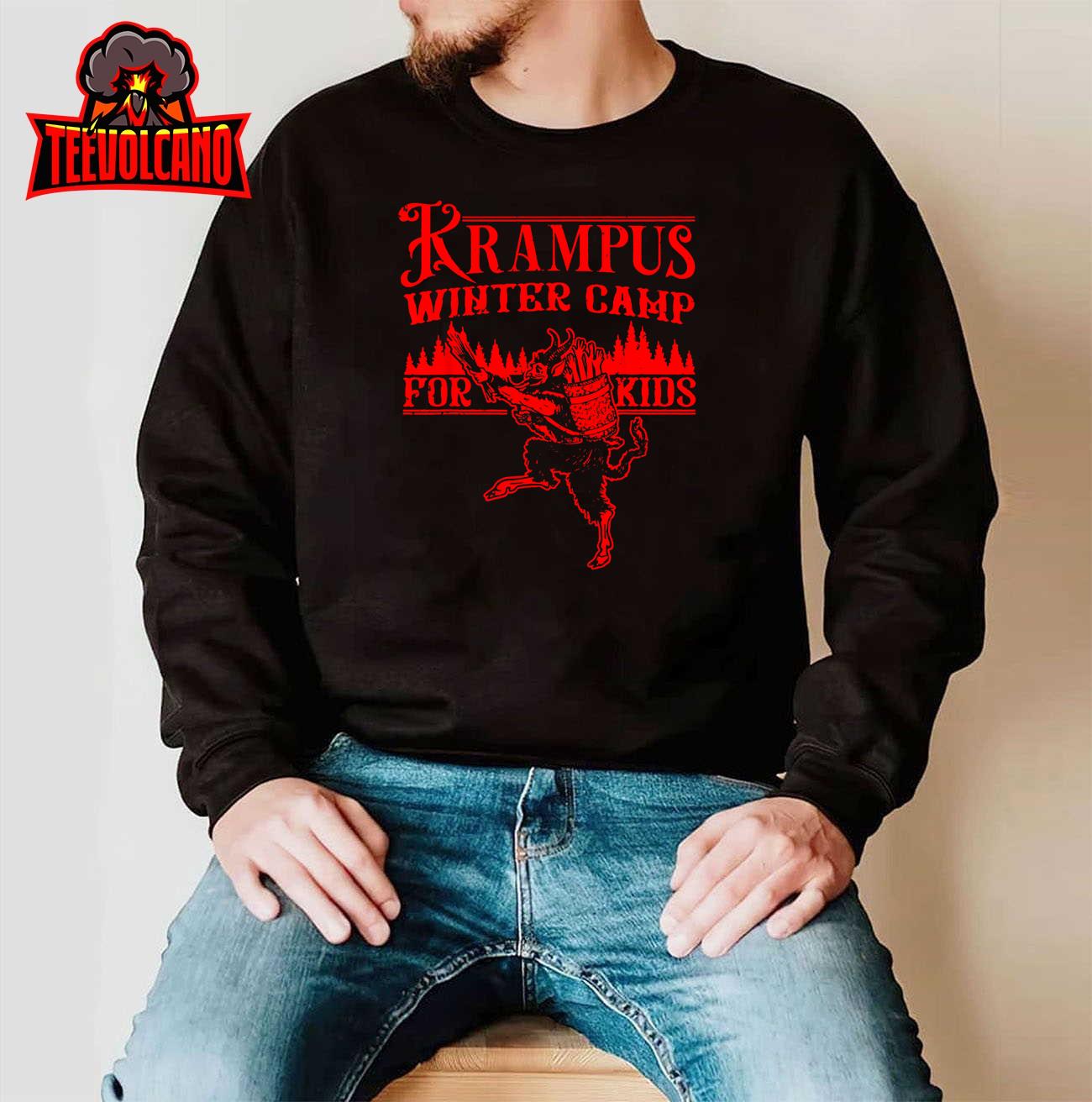 Merry Christmas Funny Evil Krampus Winter Camp Hail Santa T-Shirt Sweatshirt