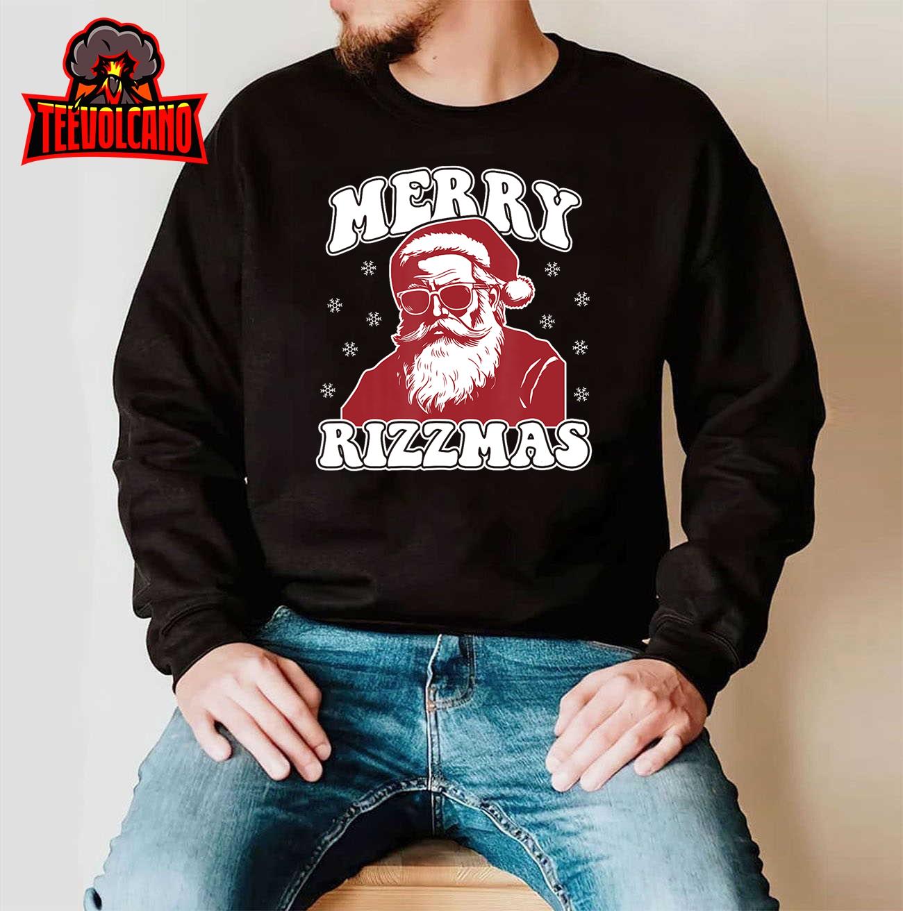 Merry Rizzmas Funny Christmas Rizz Santa Claus Rizzler T-Shirt