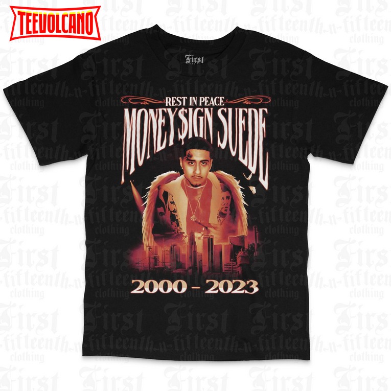 Money Sign Suede Rest In Peace T-Shirt