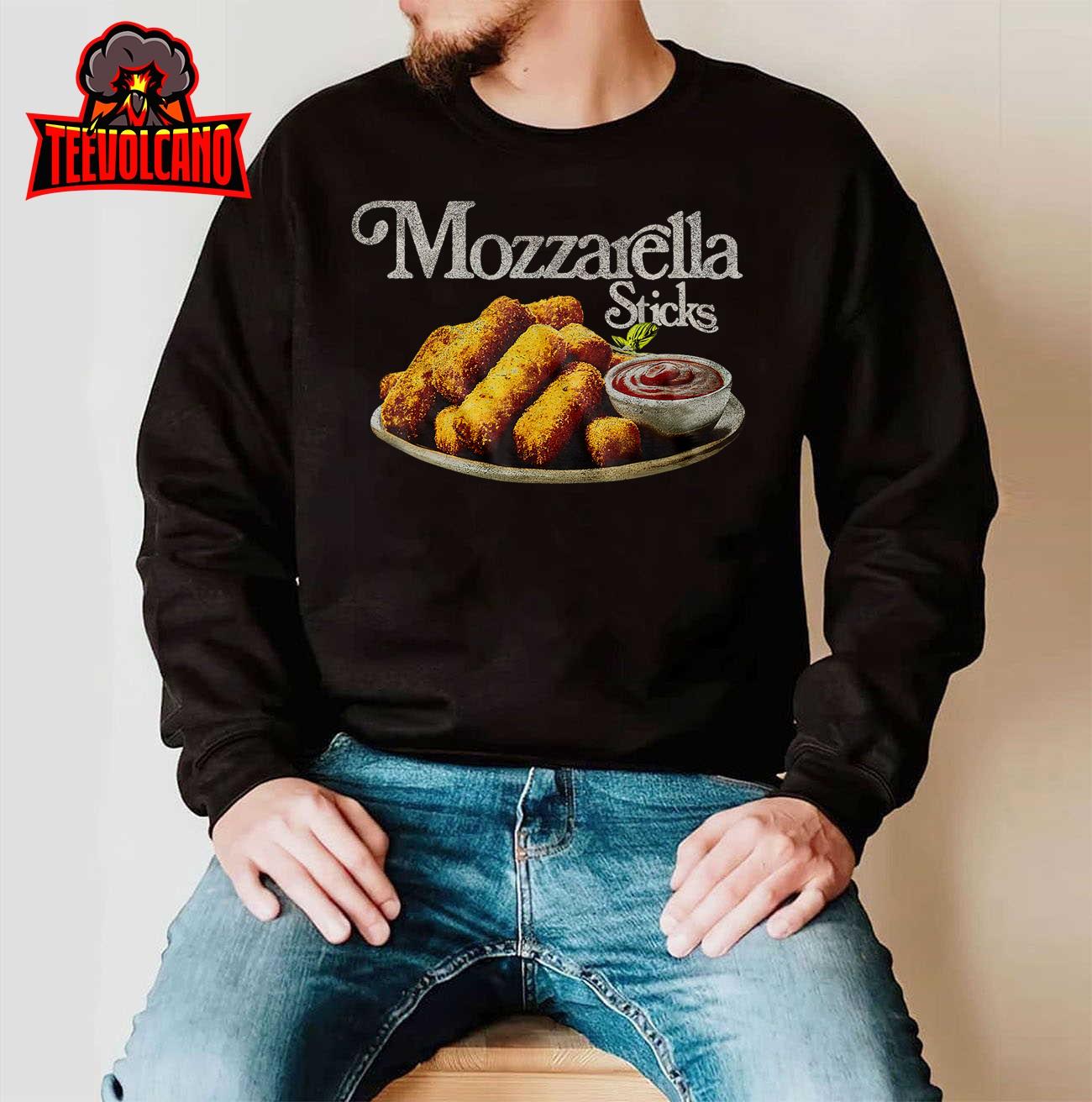 Mozzarella Sticks 90’s Shirt, Mozzarella Stick Lover Bread T-Shirt