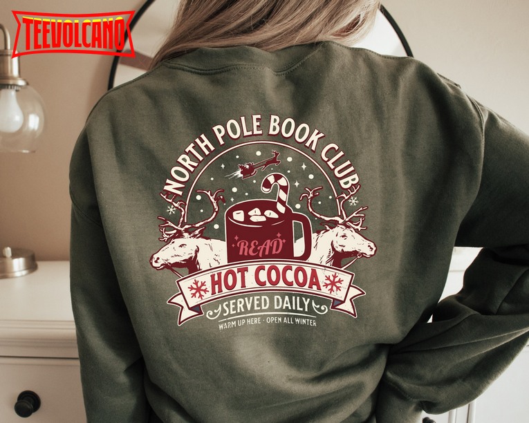 North Pole Book Club Sweatshirt, Bookish Christmas Sweatshirt