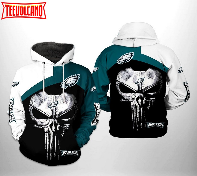 Philadelphia Eagles NFL Skull Punisher Team 3D Printed Hoodie