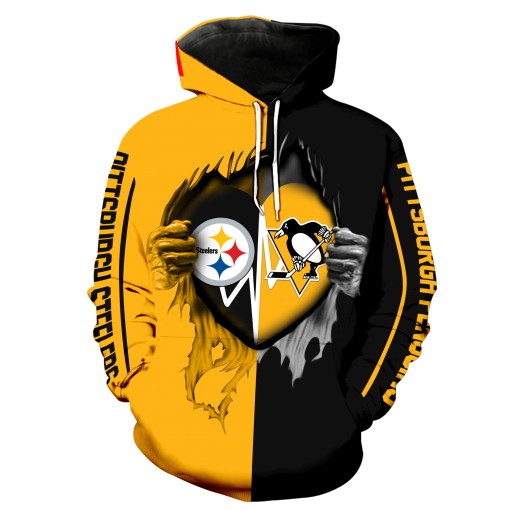 Pittsburgh Steelers Pittsburgh Penguins 3D Printed Hoodie