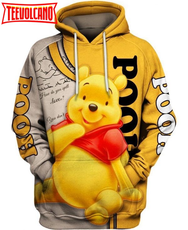 Pooh 3D Printed Hoodie