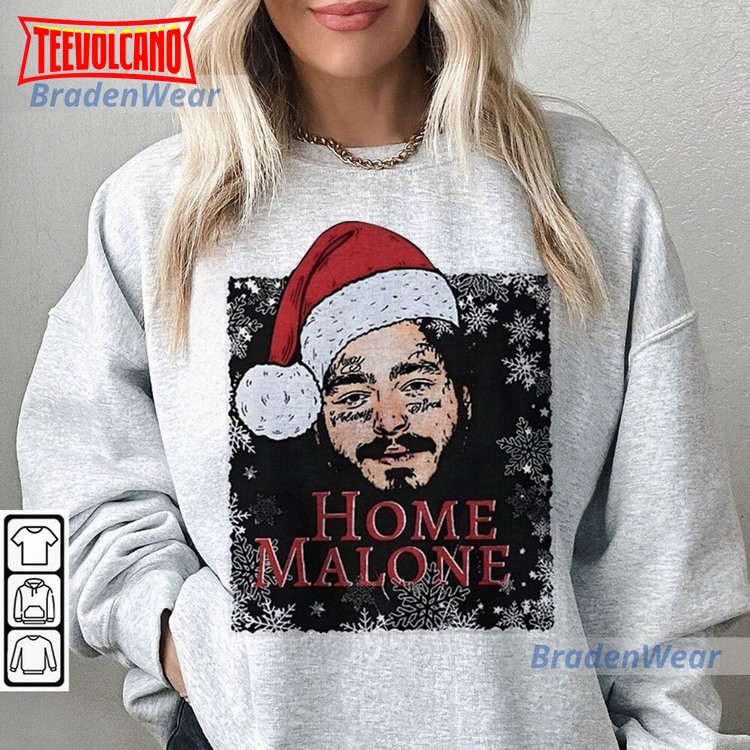 Post Malone Shirt, Home Malone Sweatshirt, Christmas Ghost Malone Shirt