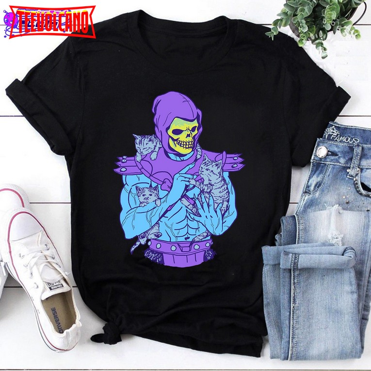 Skeletor Masters Of The Meoniverse Loves Cats T-Shirt