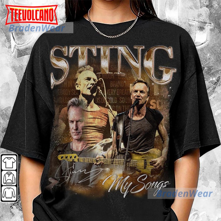 Sting My Songs 90s Shirt, Bootleg Music Vintage World Tour 2023 Y2K Sweatshirt