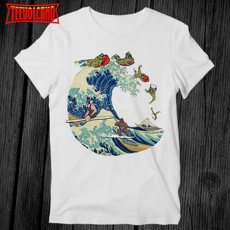 The Great Wave Of Kanagawa The Big Lez Show Sassy Sasquatch T Shirt