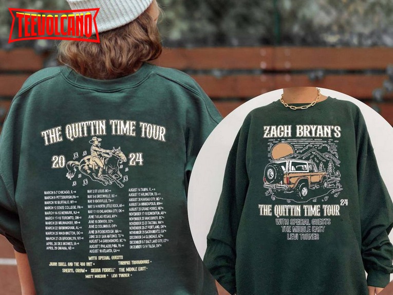 The Quittin Time 2024 Tour 2 Sides Sweatshirt