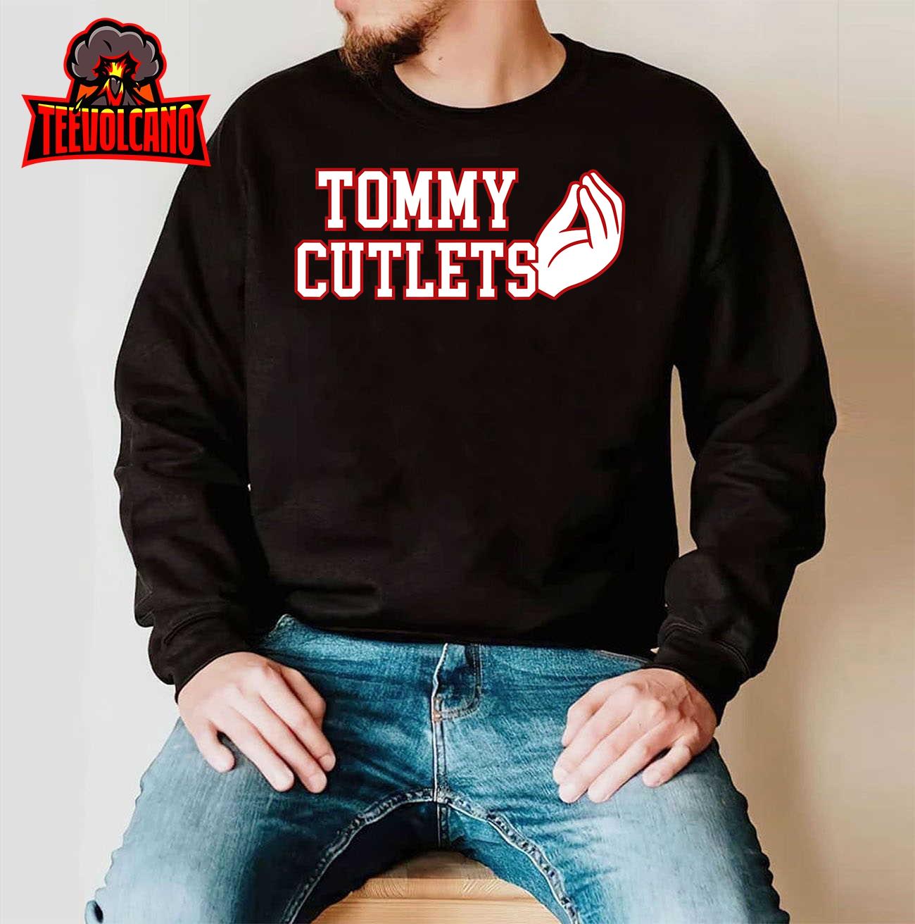 Tommy Cutlets Football Quarterback, NY Italian Hand Gesture T-Shirt