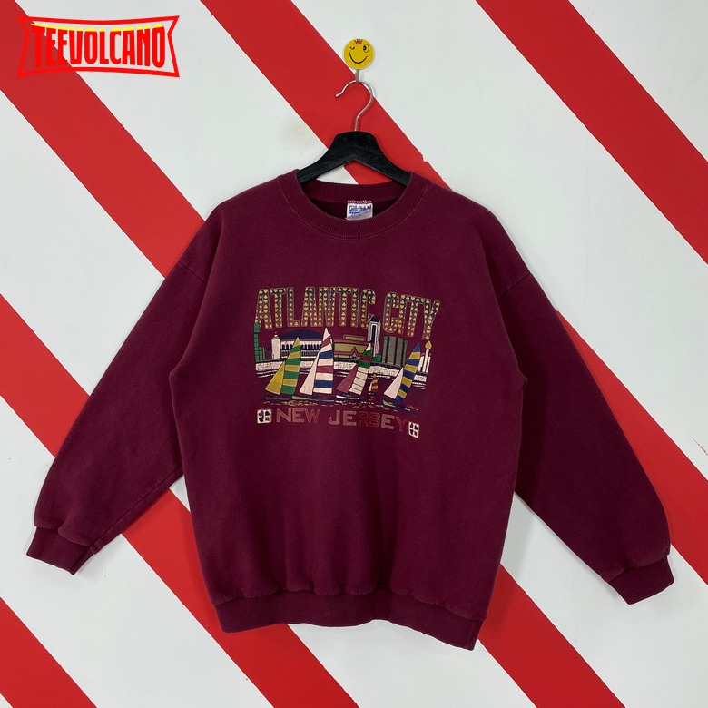 Vintage 90s Atlantic City T Shirt Sweatshirt