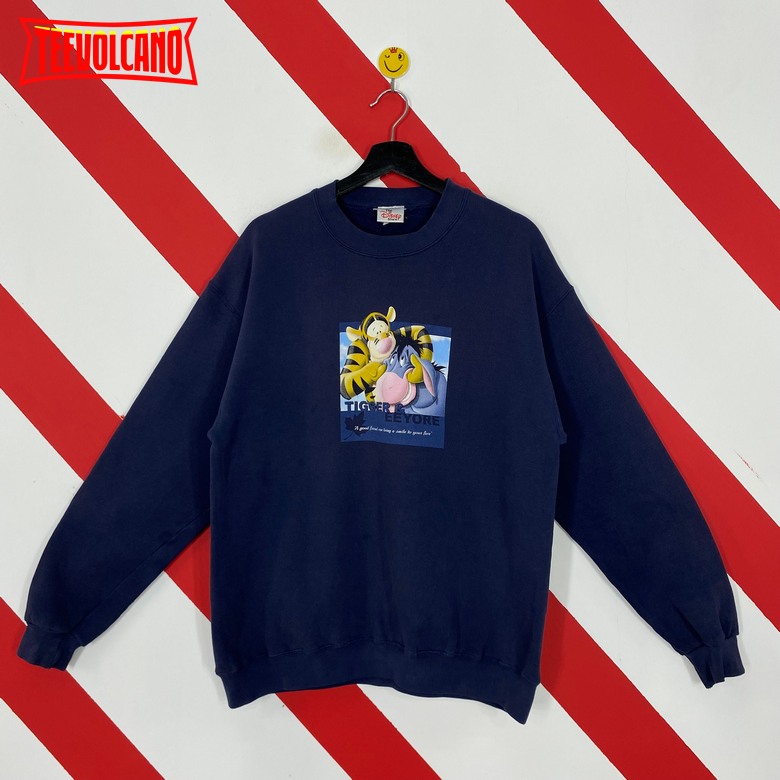 Vintage 90s Eeyore Sweatshirt Tigger Crewneck Walt Disney Tigger T Shirt