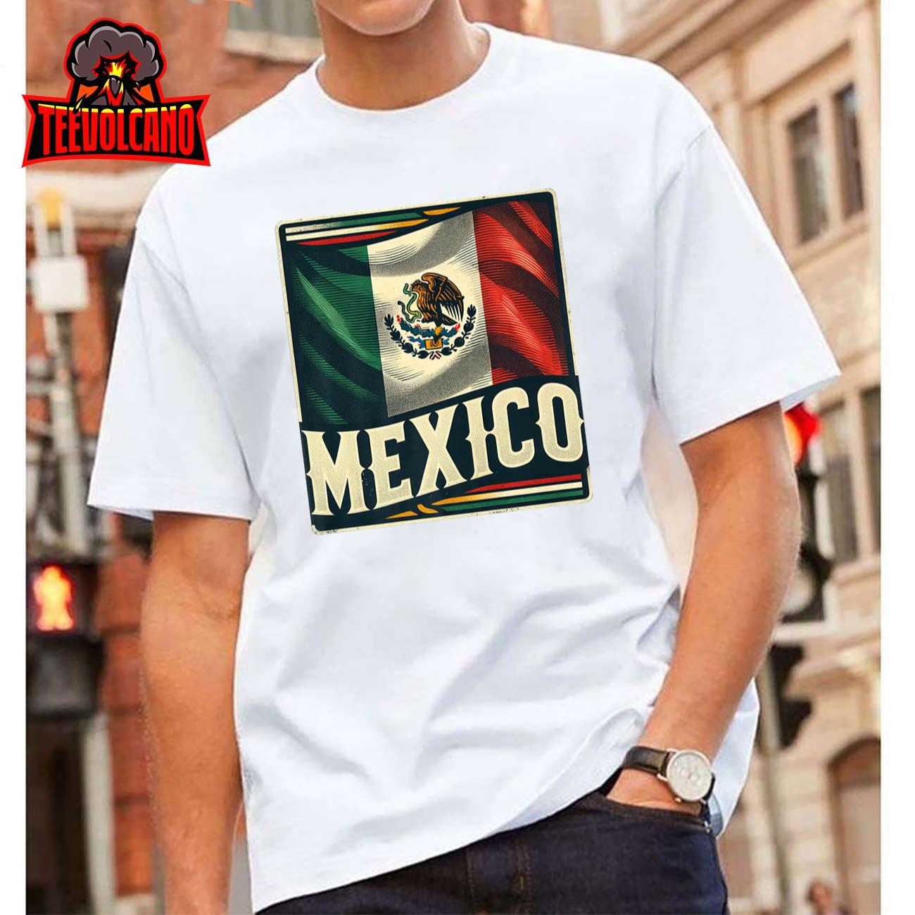 Vintage Mexican Flag Pride Mexico for Women Men Kids Boys Premium T-Shirt