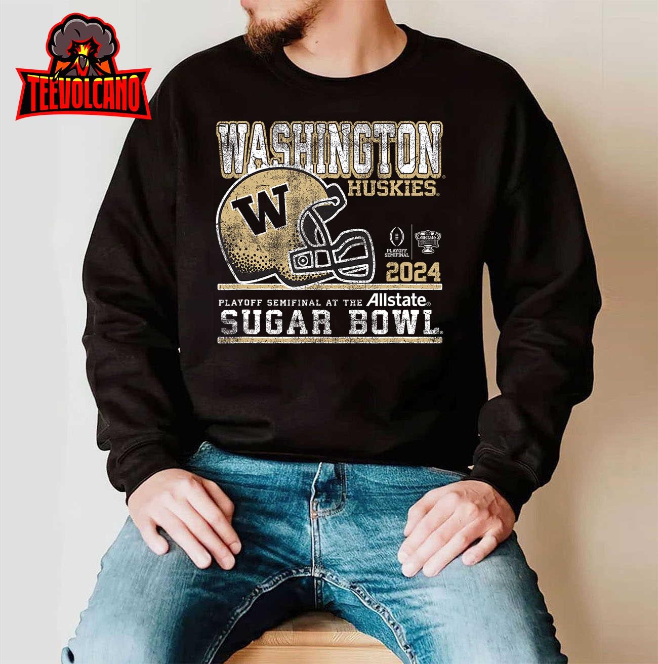 Washington Huskies Sugar Bowl 2024 CFP Semi Football Retro T-Shirt