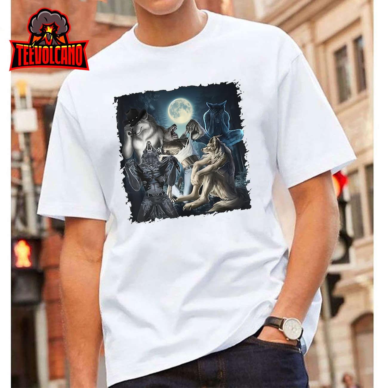 Wolf Ripping Shirt, Werewolf Alpha Wolf Funny Oddly Meme T-Shirt