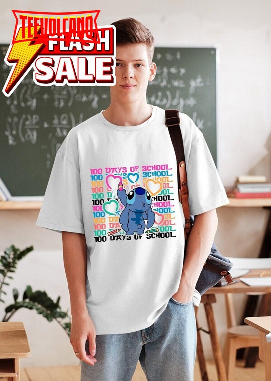 Disney School Matching Shirt,100Th Day Of School Stitch Back To School Shirt
