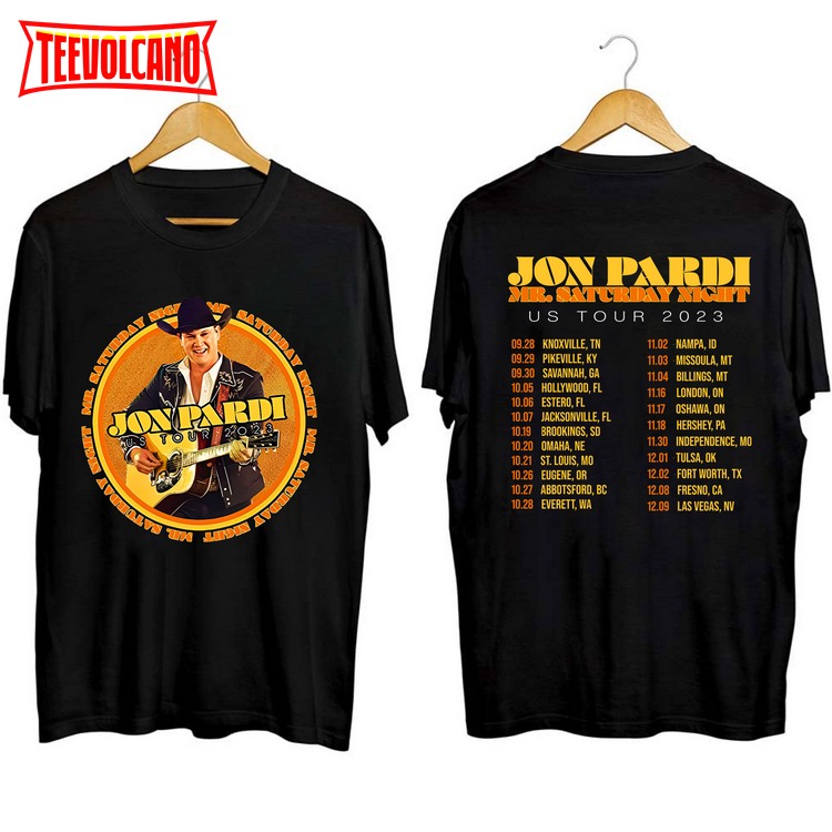 Jon Pardi Country Music Shirt, The Mr. Saturday Night World Tour 2023 Unisex Sweatshirt