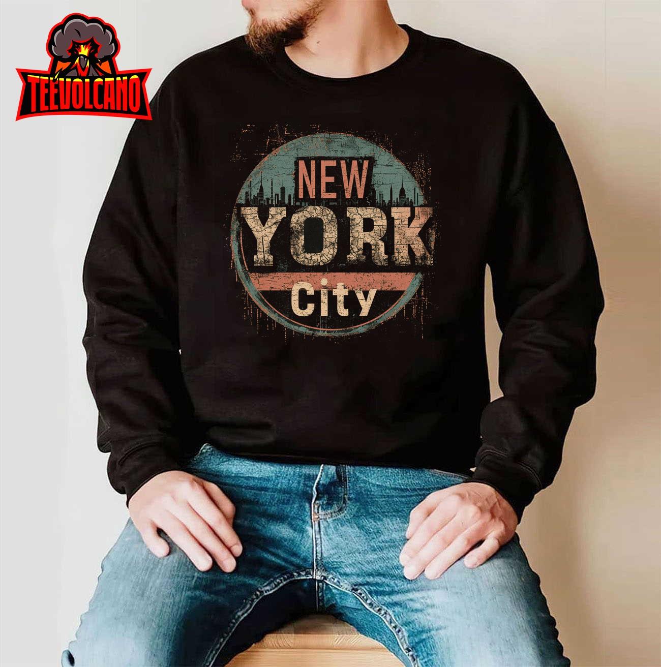 New York NY City Vintage 70s 80s 90s Retro Matching Family Long Sleeve T-Shirt